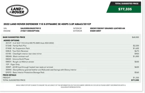 Photos of 2022 Land Rover Defender X-Dynamic SE for sale in Denver, CO at Automotive Imports Sales & Service