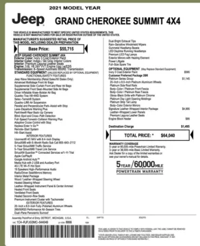 Photos of 2021 Jeep Grand Cherokee Summit for sale in Denver, CO at Automotive Imports Sales & Service