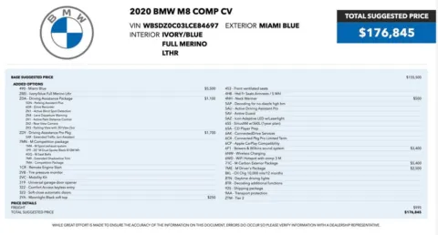 Photos of 2020 BMW M8 Competition for sale in Denver, CO at Automotive Imports Sales & Service