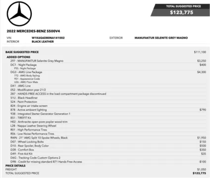 Photos of 2022 Mercedes-Benz S-Class S 500 for sale in Denver, CO at Automotive Imports Sales & Service