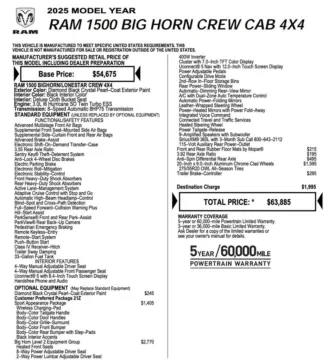 Photos of 2025 Ram 1500 Big Horn for sale in Denver, CO at Automotive Imports Sales & Service
