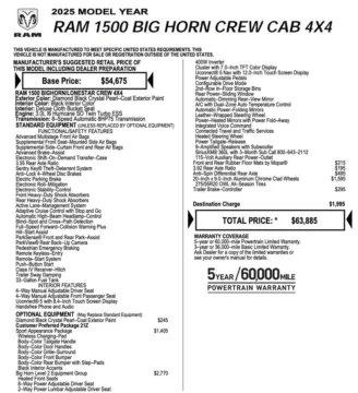 Photos of 2025 Ram 1500 Big Horn/Lone Star for sale in Denver, CO at Automotive Imports Sales & Service