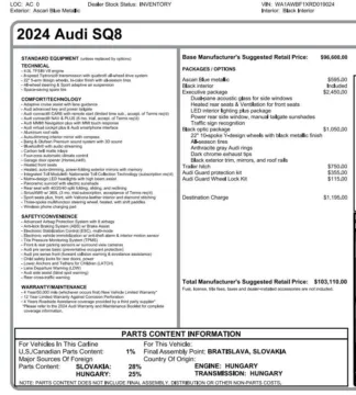 Photos of 2024 Audi SQ8 Premium Plus for sale in Denver, CO at Automotive Imports Sales & Service