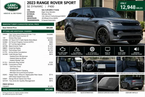 Photos of 2023 Land Rover Range Rover Sport SE Dynamic for sale in Denver, CO at Automotive Imports Sales & Service