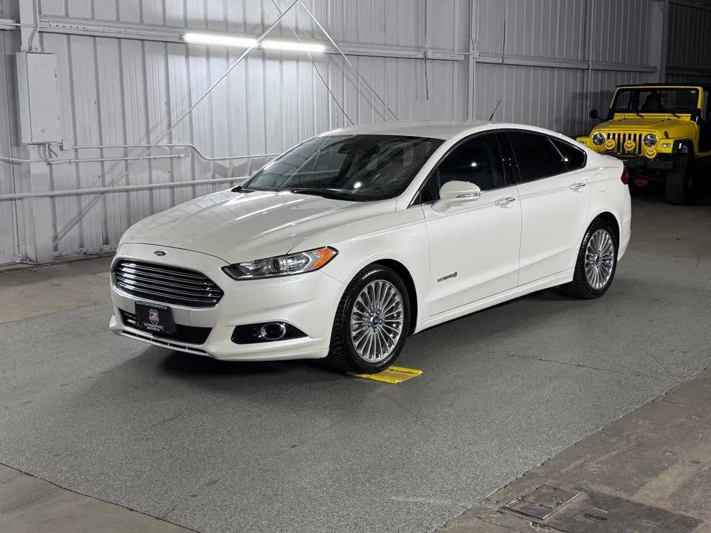 White 2013 Ford Fusion Hybrid Titanium for sale in Denver, CO
