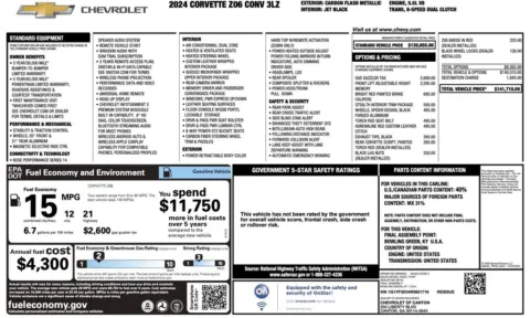 Photos of 2024 Chevrolet Corvette Z06 for sale in Denver, CO at Automotive Imports Sales & Service