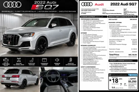 Photos of 2022 Audi SQ7 Premium Plus for sale in Denver, CO at Automotive Imports Sales & Service