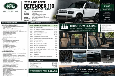 Photos of 2023 Land Rover Defender 110 X-Dynamic SE for sale in Denver, CO at Automotive Imports Sales & Service