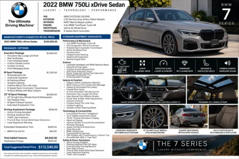 Photos of 2022 BMW 7 Series 750i xDrive for sale in Denver, CO at Automotive Imports Sales & Service