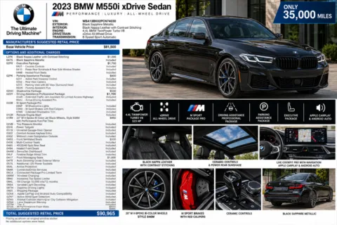 Photos of 2023 BMW 5 Series M550i xDrive for sale in Denver, CO at Automotive Imports Sales & Service