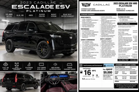 Photos of 2023 Cadillac Escalade ESV Sport Platinum for sale in Denver, CO at Automotive Imports Sales & Service