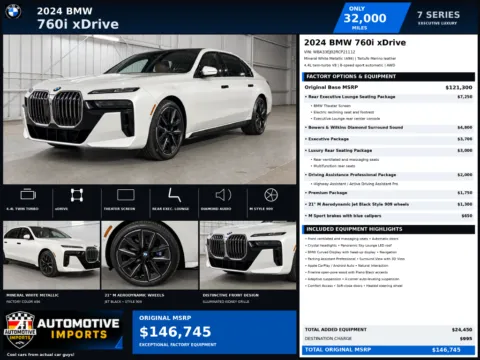 Photos of 2024 BMW 7 Series 760i xDrive for sale in Denver, CO at Automotive Imports Sales & Service