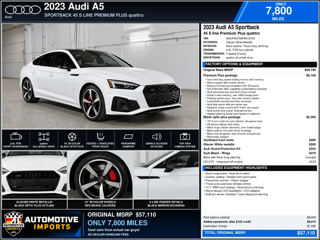 2023 Audi A5 Sportback