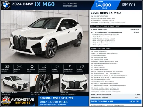 Photos of 2024 BMW iX M60 for sale in Denver, CO at Automotive Imports Sales & Service