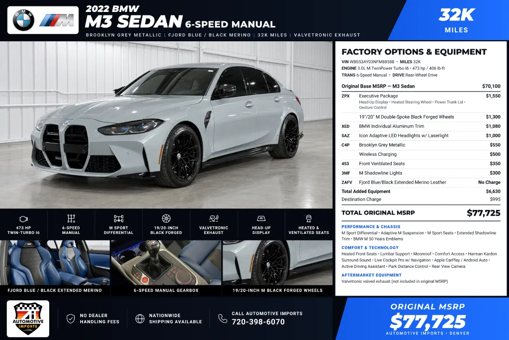 2022 Bmw M3