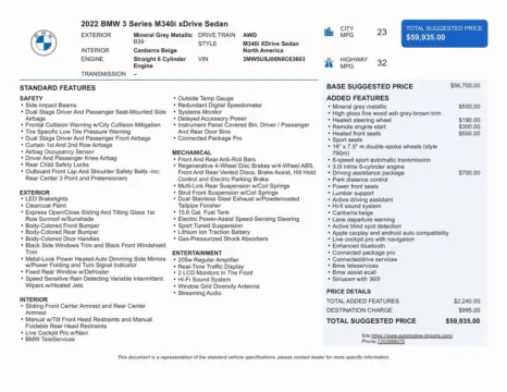 Photos of 2022 BMW 3 Series M340i xDrive for sale in Denver, CO at Automotive Imports Sales & Service