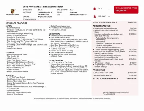 Photos of 2018 Porsche 718 Boxster S for sale in Denver, CO at Automotive Imports Sales & Service