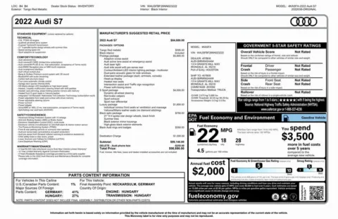 Photos of 2022 Audi S7 2.9T Prestige for sale in Denver, CO at Automotive Imports Sales & Service