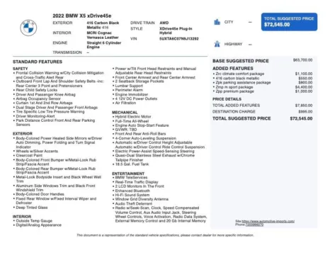 Photos of 2022 BMW X5 xDrive45e for sale in Denver, CO at Automotive Imports Sales & Service