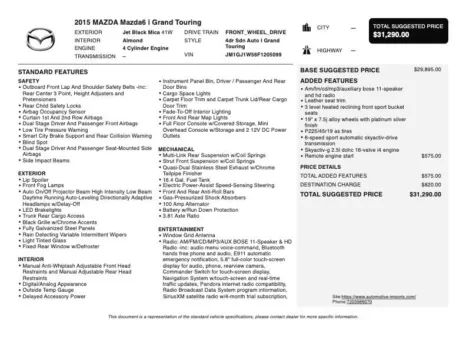 Photos of 2015 Mazda Mazda6 i Grand Touring for sale in Denver, CO at Automotive Imports Sales & Service