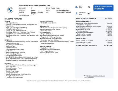 Photos of 2015 BMW 2 Series M235i for sale in Denver, CO at Automotive Imports Sales & Service