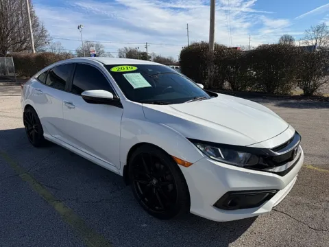White 2019 Honda Civic Sedan 4d Sport CVT for sale in Frankfort, KY