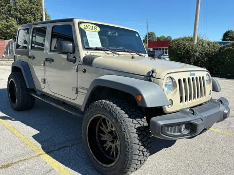 Beige 2018 Jeep Wrangler JK Unlimited 4d SUV 4WD Sport for sale in Frankfort, KY