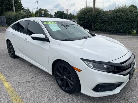 White 2019 Honda Civic Sedan 4d Sport CVT for sale in Frankfort, KY