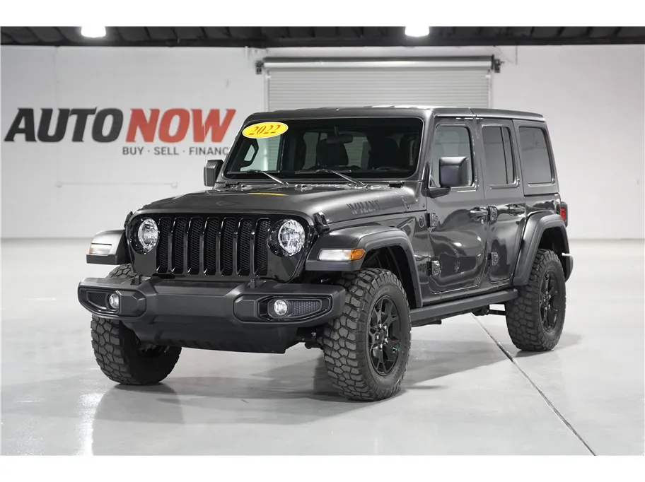 Gray 2022 Jeep Wrangler Unlimited Willys Sport SUV 4D for sale in Indio, CA