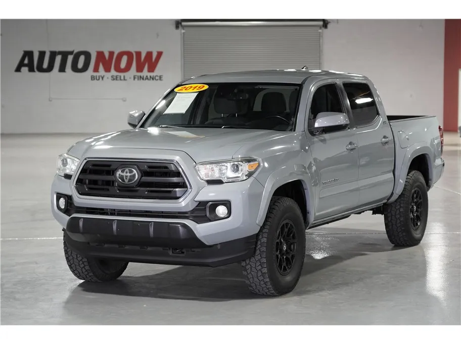 Gray 2019 Toyota Tacoma Double Cab SR5 Pickup 4D 5 ft for sale in Indio, CA