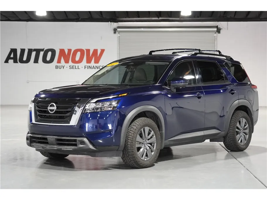 Blue 2022 Nissan Pathfinder SV Sport Utility 4D for sale in Indio, CA