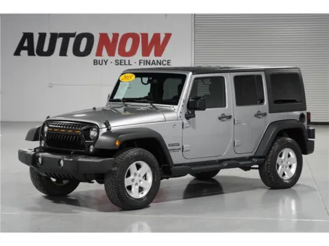 Silver 2015 Jeep Wrangler Unlimited Sport SUV 4D for sale in Indio, CA