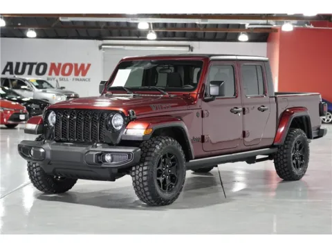 Red 2021 Jeep Gladiator Willys Sport Pickup 4D 5 ft for sale in Indio, CA