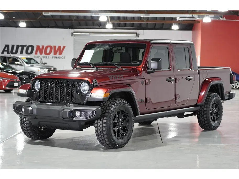 Red 2021 Jeep Gladiator Willys Sport Pickup 4D 5 ft for sale in Indio, CA