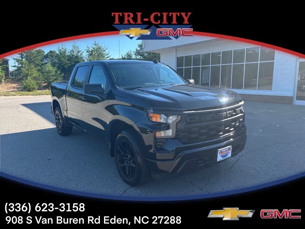 Black 2025 Chevrolet Silverado 1500 Custom for sale in Eden, NC