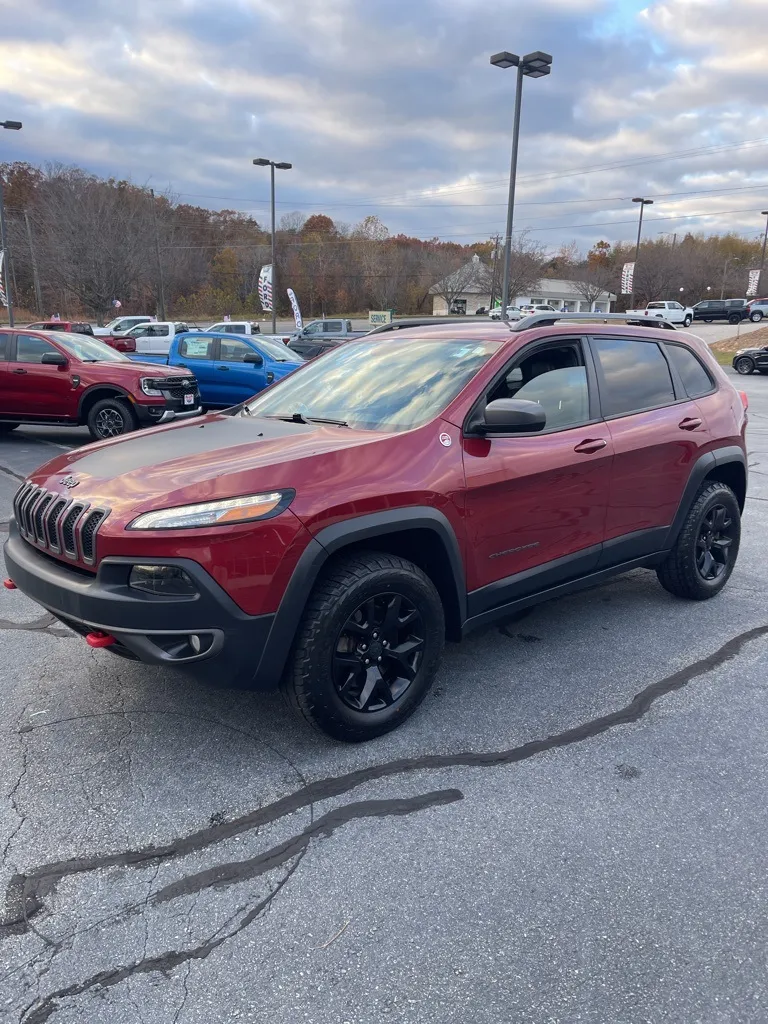 Red 2016 Jeep Cherokee Trailhawk for sale in Eden, NC