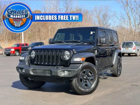 Black 2018 Jeep Wrangler Unlimited Sport for sale in Davison, MI