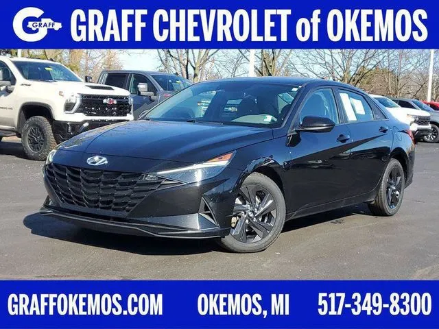 Black 2022 Hyundai Elantra Hybrid Blue for sale in Davison, MI