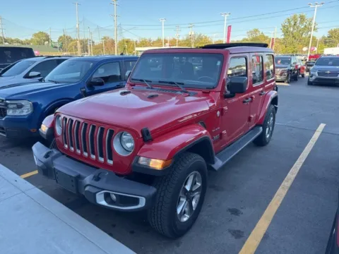 Red 2021 Jeep Wrangler Unlimited Sahara for sale in Davison, MI