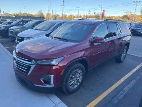 Red 2022 Chevrolet Traverse LT Leather for sale in Davison, MI