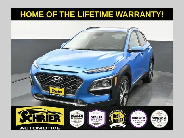 Blue 2020 Hyundai Kona Limited for sale in Omaha, NE
