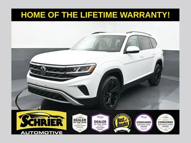 White 2022 Volkswagen Atlas 3.6L V6 SE w/Technology for sale in Omaha, NE