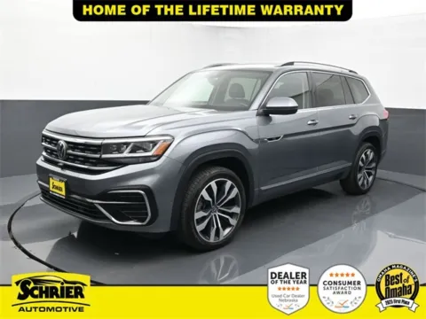 Gray 2022 Volkswagen Atlas 3.6L V6 SEL Premium R-Line for sale in Omaha, NE