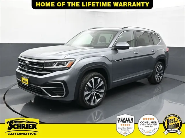 Gray 2022 Volkswagen Atlas 3.6L V6 SEL Premium R-Line for sale in Omaha, NE