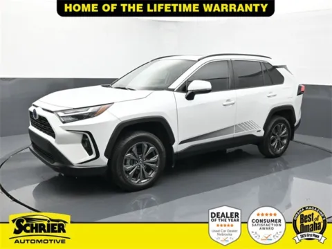 White 2024 Toyota RAV4 Hybrid XLE Premium for sale in Omaha, NE
