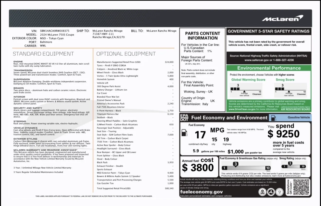 More photos of 2024 McLaren 750S at HyperCars, IN