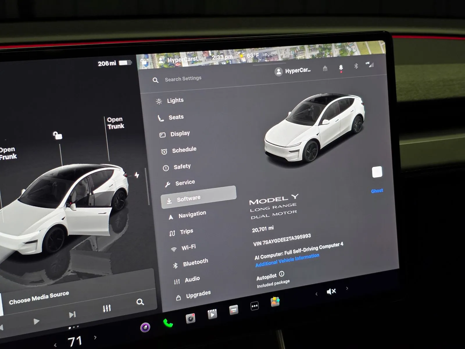 Another view of 2026 Tesla Model Y Long Range for sale in New Albany, IN at HyperCars