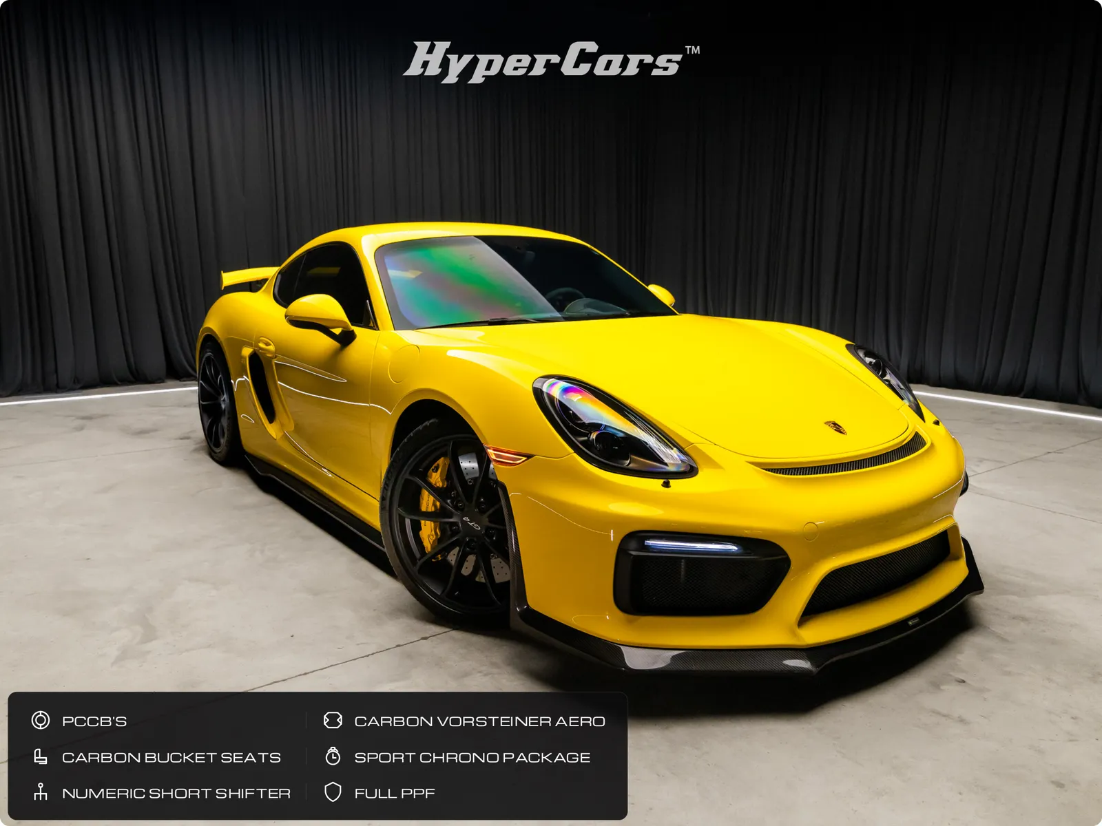 Yellow 2016 Porsche Cayman GT4 for sale in New Albany, IN