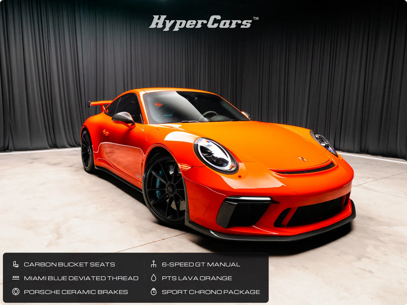 Orange 2018 Porsche 911 GT3 for sale in New Albany, IN