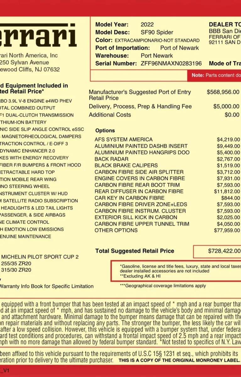 Photos of 2022 Ferrari SF90 Spider for sale in New Albany, IN at HyperCars